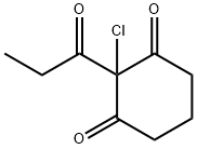 1,3-Cyclohexanedione, 2-chloro-2-(1-oxopropyl)- Struktur