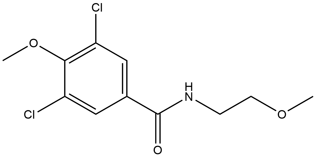 3,5-Dichloro-4-methoxy-N-(2-methoxyethyl)benzamide Struktur