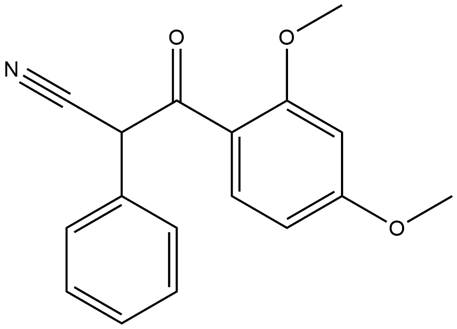 Benzenepropanenitrile, 2,4-dimethoxy-β-oxo-α-phenyl- Struktur