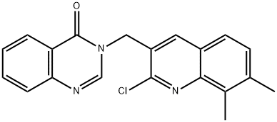 3-((2-Chloro-7,8-dimethylquinolin-3-yl)methyl)quinazolin-4(3H)-one Structure