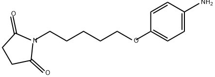 2,5-Pyrrolidinedione, 1-[5-(4-aminophenoxy)pentyl]- 结构式