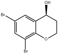 2H-1-Benzopyran-4-ol, 6,8-dibromo-3,4-dihydro-, (4S)- Structure