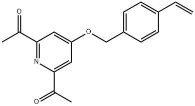 1,1′-[4-[(4-Ethenylphenyl)methoxy]-2,6-pyridinediyl]bis[ethanone Structure