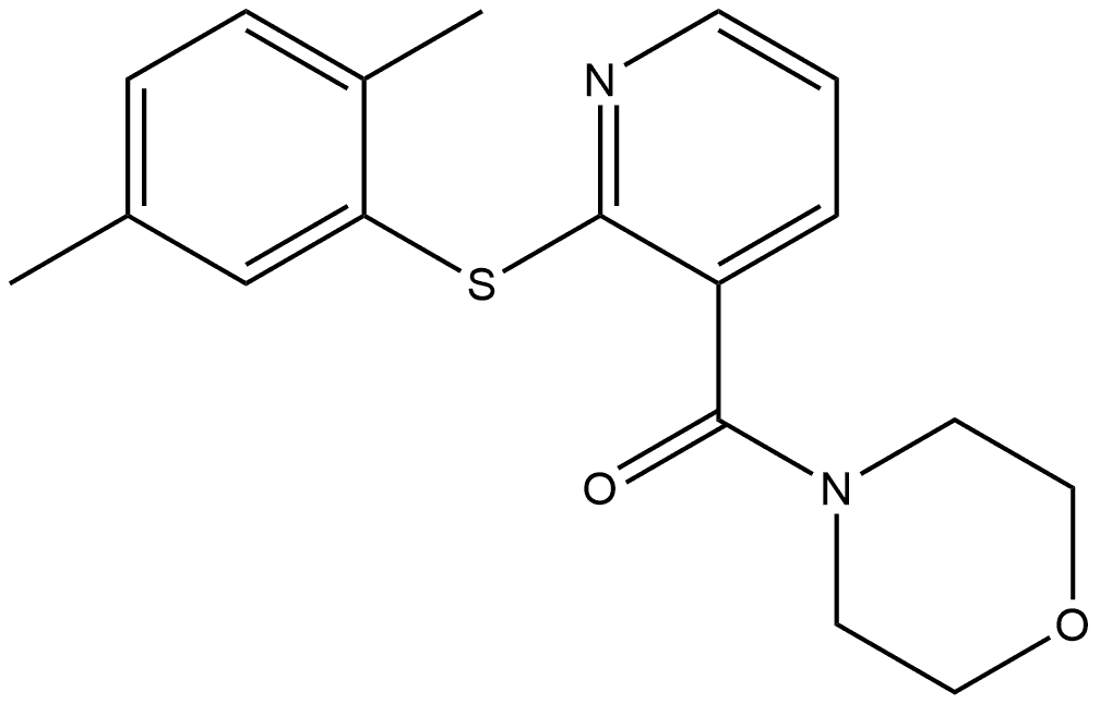 2-[(2,5-Dimethylphenyl)thio]-3-pyridinyl]-4-morpholinylmethanone 结构式