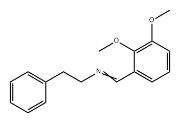 Benzeneethanamine, N-[(2,3-dimethoxyphenyl)methylene]- 化学構造式