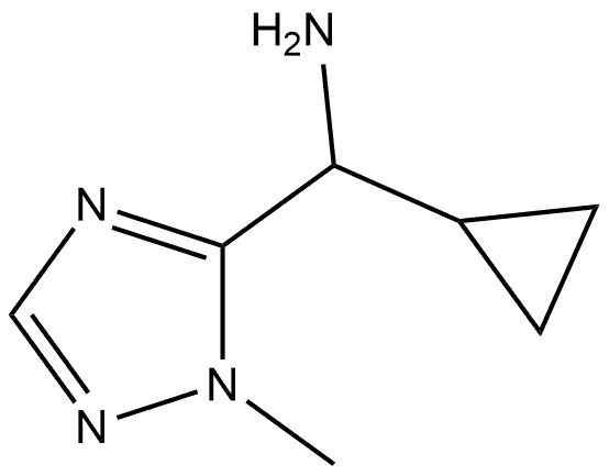 1-Cyclopropyl-1-(1-methyl-1H-1,2,4-triazol-5-yl)methanamine 化学構造式