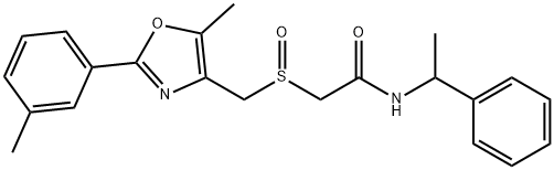 Acetamide, 2-[[[5-methyl-2-(3-methylphenyl)-4-oxazolyl]methyl]sulfinyl]-N-(1-phenylethyl)-|WAY-332040