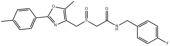 Acetamide, N-[(4-fluorophenyl)methyl]-2-[[[5-methyl-2-(4-methylphenyl)-4-oxazolyl]methyl]sulfinyl]-|WAY-332052