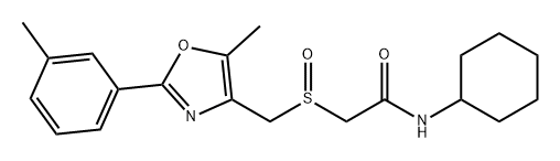 Acetamide, N-cyclohexyl-2-[[[5-methyl-2-(3-methylphenyl)-4-oxazolyl]methyl]sulfinyl]-|WAY-332042