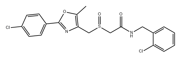 Acetamide, N-[(2-chlorophenyl)methyl]-2-[[[2-(4-chlorophenyl)-5-methyl-4-oxazolyl]methyl]sulfinyl]-|WAY-332056
