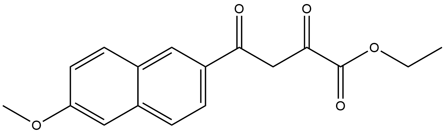 4-(6-甲氧基-2-萘基)-2,4-二氧代丁酸乙酯 结构式