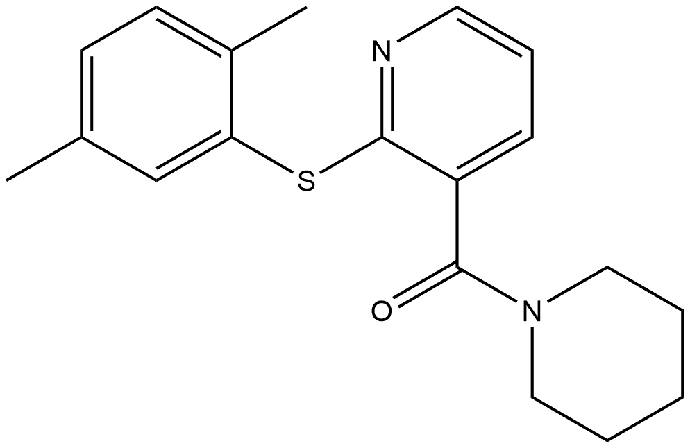 2-[(2,5-Dimethylphenyl)thio]-3-pyridinyl]-1-piperidinylmethanone Structure