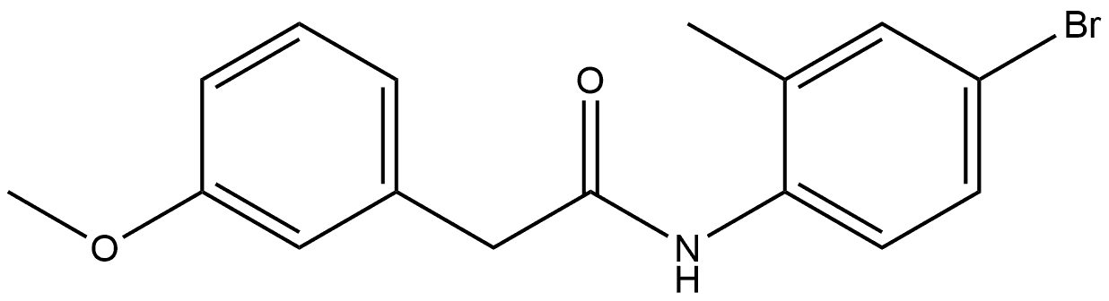 N-(4-Bromo-2-methylphenyl)-3-methoxybenzeneacetamide 化学構造式