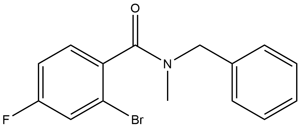 2-Bromo-4-fluoro-N-methyl-N-(phenylmethyl)benzamide Structure