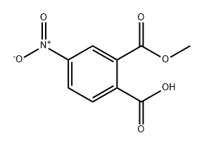 2-(甲氧羰基)-4-硝基苯甲酸 结构式