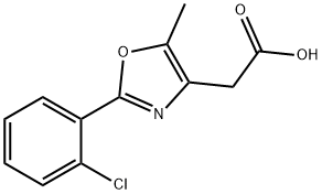 2-(2-(2-Chlorophenyl)-5-methyloxazol-4-yl)acetic acid Struktur