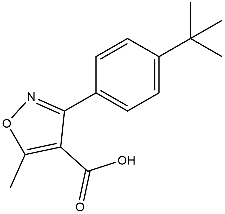 3-[4-(叔丁基)苯基]-5-甲基异噁唑-4-甲酸 结构式