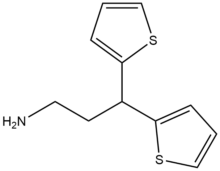 3,3-二(2-噻吩基)-1-丙胺, 1017224-48-4, 结构式