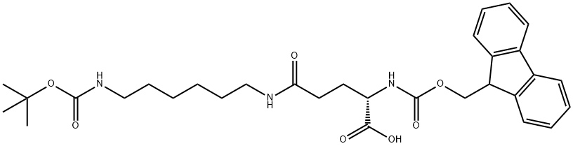 16-Oxa-2,7,14-triazaoctadecanoic acid, 3-carboxy-17,17-dimethyl-6,15-dioxo-, 1-(9H-fluoren-9-ylmethyl) ester, (3S)- 结构式