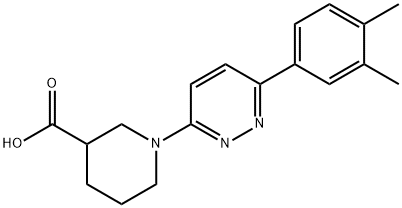 3-Piperidinecarboxylic acid, 1-[6-(3,4-dimethylphenyl)-3-pyridazinyl]- 结构式