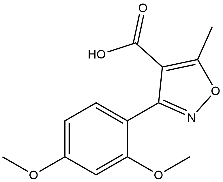 3-(2,4-Dimethoxyphenyl)-5-methylisoxazole-4-carboxylic Acid Structure