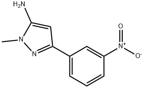 1H-Pyrazol-5-amine, 1-methyl-3-(3-nitrophenyl)- 化学構造式
