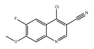 3-Quinolinecarbonitrile, 4-chloro-6-fluoro-7-methoxy- Structure