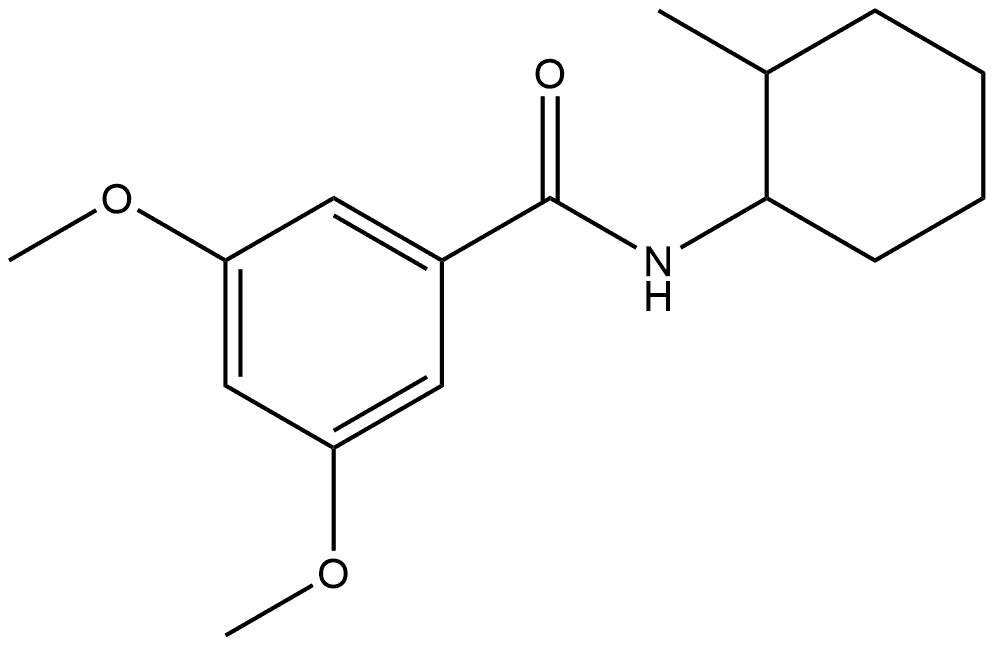 3,5-Dimethoxy-N-(2-methylcyclohexyl)benzamide 结构式