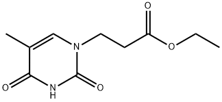 3-(5-甲基-2,4-二氧代-3,4-二氢-1(2H)-嘧啶基)丙酸乙酯 结构式