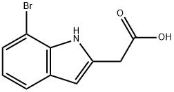2-(7-bromo-1H-indol-2-yl)acetic acid Struktur