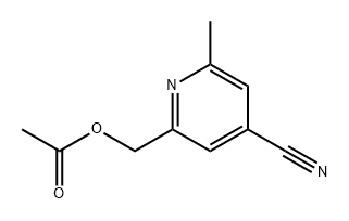 4-Pyridinecarbonitrile, 2-[(acetyloxy)methyl]-6-methyl- Structure