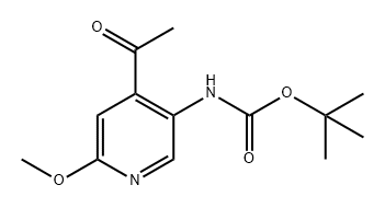 Carbamic acid, N-(4-acetyl-6-methoxy-3-pyridinyl)-, 1,1-dimethylethyl ester|(4-乙酰基-6-甲氧基吡啶-3-基)氨基甲酸叔丁酯