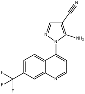 5-Amino-1-[7-(trifluoromethyl)quinolin-4-yl]-1H-pyrazole-4-carbonitrile Structure