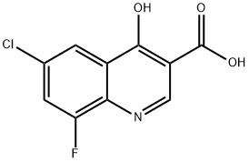 6-Chloro-8-fluoro-4-hydroxyquinoline-3-carboxylic acid,1019015-83-8,结构式