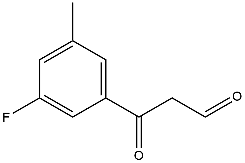 3-Fluoro-5-methyl-β-oxobenzenepropanal Struktur