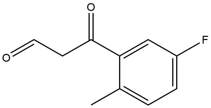 5-Fluoro-2-methyl-β-oxobenzenepropanal 结构式