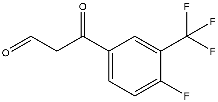 4-Fluoro-β-oxo-3-(trifluoromethyl)benzenepropanal 结构式