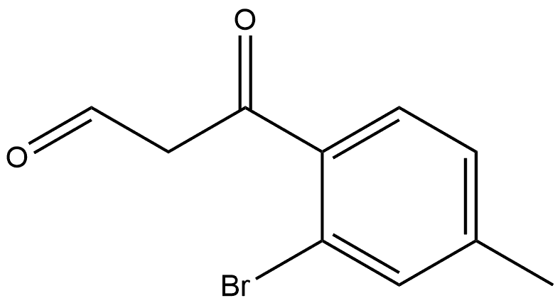 2-Bromo-4-methyl-β-oxobenzenepropanal 结构式