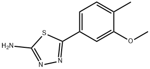 5-(3-methoxy-4-methylphenyl)-1,3,4-thiadiazol-2-amine 化学構造式