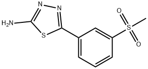 5-[3-(甲砜基)苯基]-1,3,4-噻二唑-2-胺 结构式