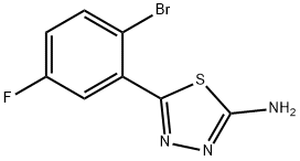 2-氨基-5-(2-溴-5-氟苯基)-1,3,4-噻二唑, 1019575-43-9, 结构式