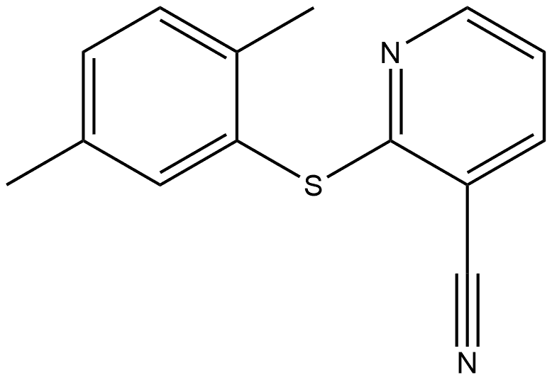 2-[(2,5-Dimethylphenyl)thio]-3-pyridinecarbonitrile Structure