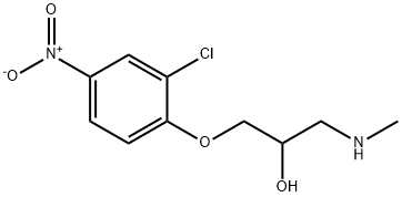 2-Propanol, 1-(2-chloro-4-nitrophenoxy)-3-(methylamino)- Structure