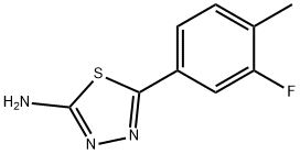 5-(3-fluoro-4-methylphenyl)-1,3,4-thiadiazol-2-amine 化学構造式