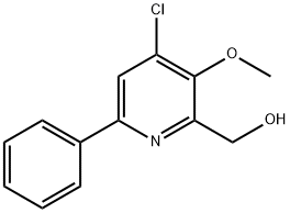 2-Pyridinemethanol, 4-chloro-3-methoxy-6-phenyl- Structure