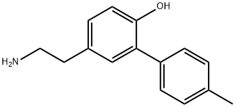[1,1'-Biphenyl]-2-ol, 5-(2-aminoethyl)-4'-methyl- Structure