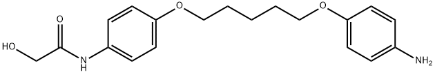 Acetamide, N-[4-[[5-(4-aminophenoxy)pentyl]oxy]phenyl]-2-hydroxy- Structure