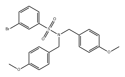 Benzenesulfonamide, 3-bromo-N,N-bis[(4-methoxyphenyl)methyl]- Structure