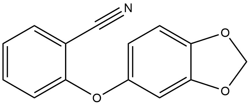 2-(1,3-Benzodioxol-5-yloxy)benzonitrile 化学構造式