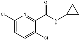 3,6-dichloro-N-cyclopropylpicolinamide Struktur